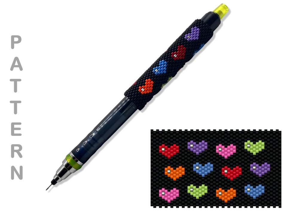 I LOVE YOU MORE:  Peyote Stitch Beaded Pen Wrap by Bead with Bugs