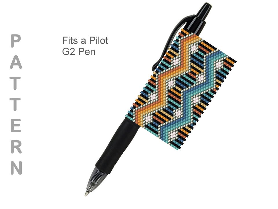 BOLD AND BOHO: Peyote Stitch Beaded Pen Wrap by Bead with Bugs