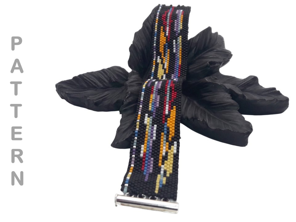 REFELCTIONS:  A Peyote Stitch Beaded Bracelet Pattern by Bead with Bugs