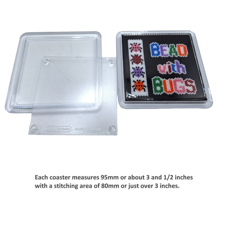 ABSTRACT ART:  Beaded Coaster Pattern Set