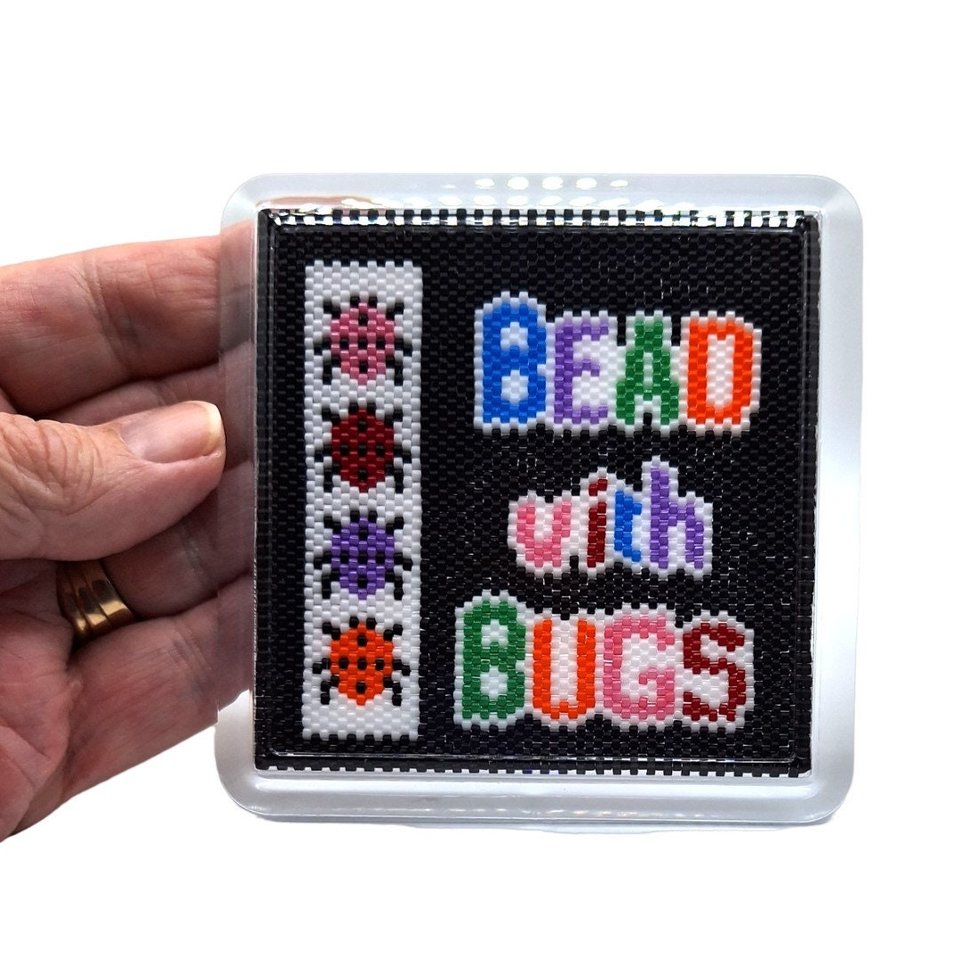 THE ABSTRACT SET: Peyote Stitch Beaded Coaster Pattern by Bead with Bugs