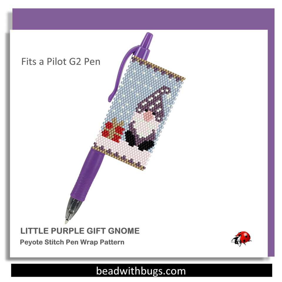 GIFT GNOMES : Peyote Stitch Beaded Pen Wrap by Bead with Bugs