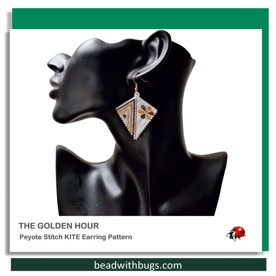 THE GOLDEN HOUR: Peyote Stitch Beading Pattern by Bead with Bugs