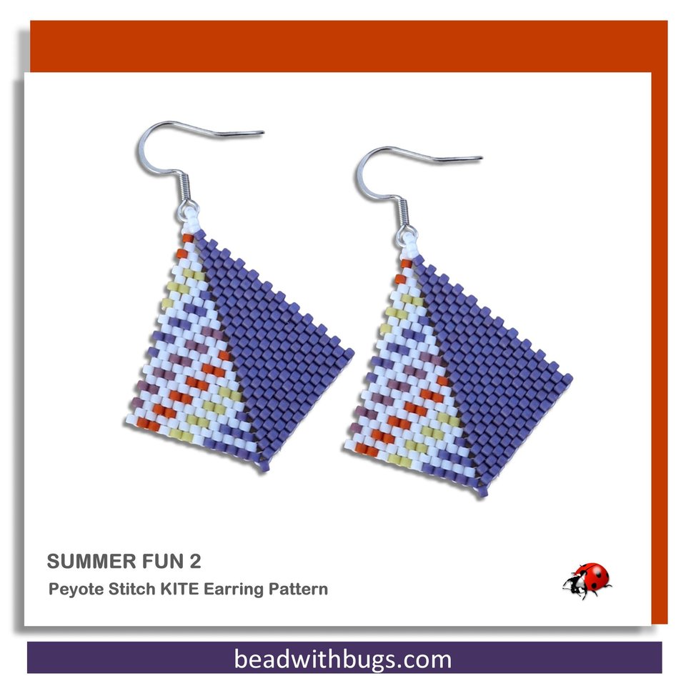 SUMMER FUN 2: Peyote Stitch Beading Pattern by Bead with Bugs