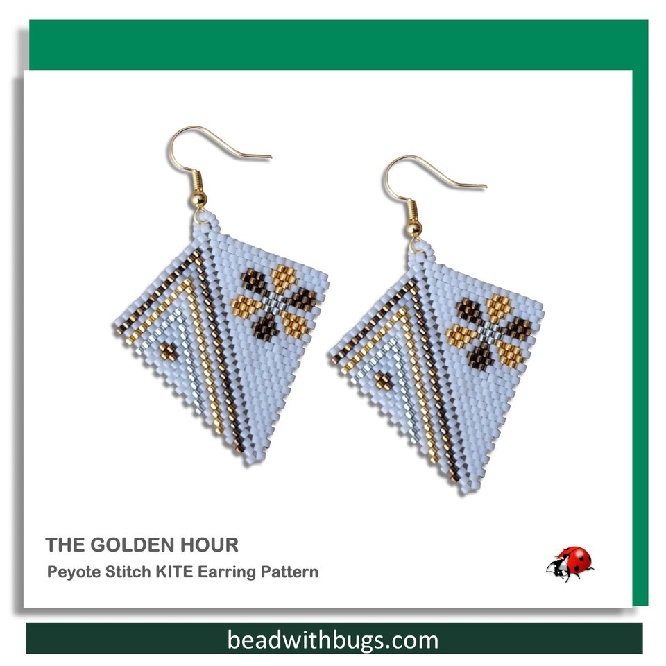 THE GOLDEN HOUR: Peyote Stitch Beading Pattern by Bead with Bugs