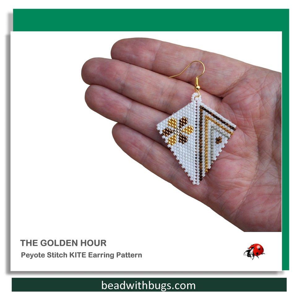 THE GOLDEN HOUR: Peyote Stitch Beading Pattern by Bead with Bugs