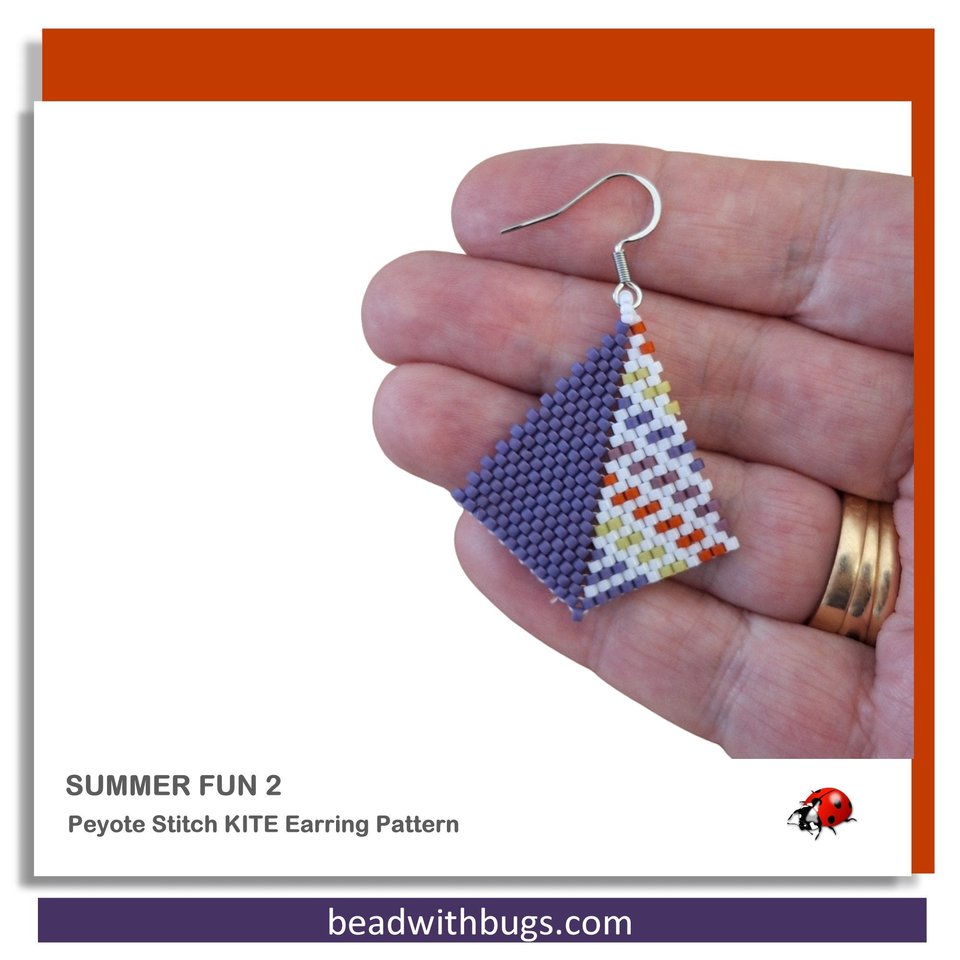 SUMMER FUN 2: Peyote Stitch Beading Pattern by Bead with Bugs