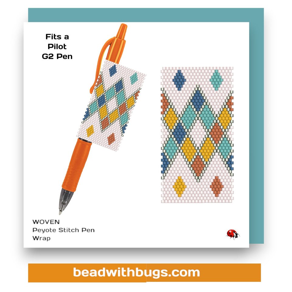 WOVEN: Peyote Stitch Beaded Pen Wrap by Bead with Bugs