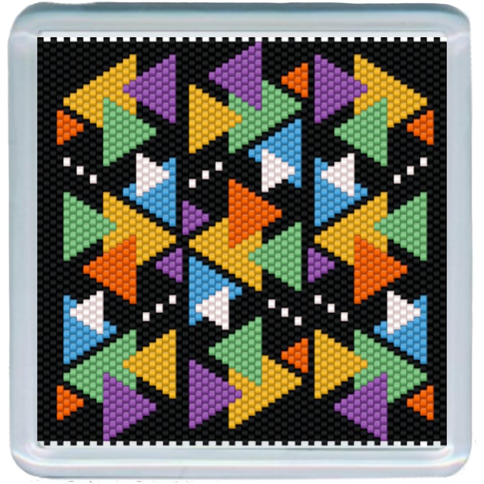 THE BOHO SET: Peyote Stitch Beaded Coaster Pattern by Bead with Bugs