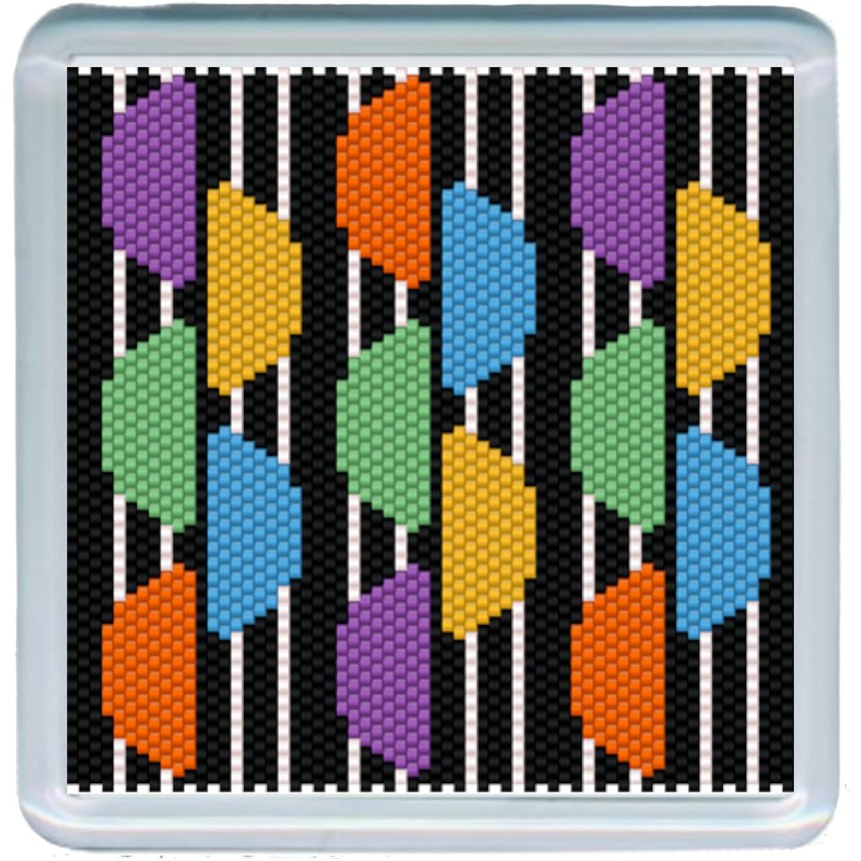 THE BOHO SET: Peyote Stitch Beaded Coaster Pattern by Bead with Bugs