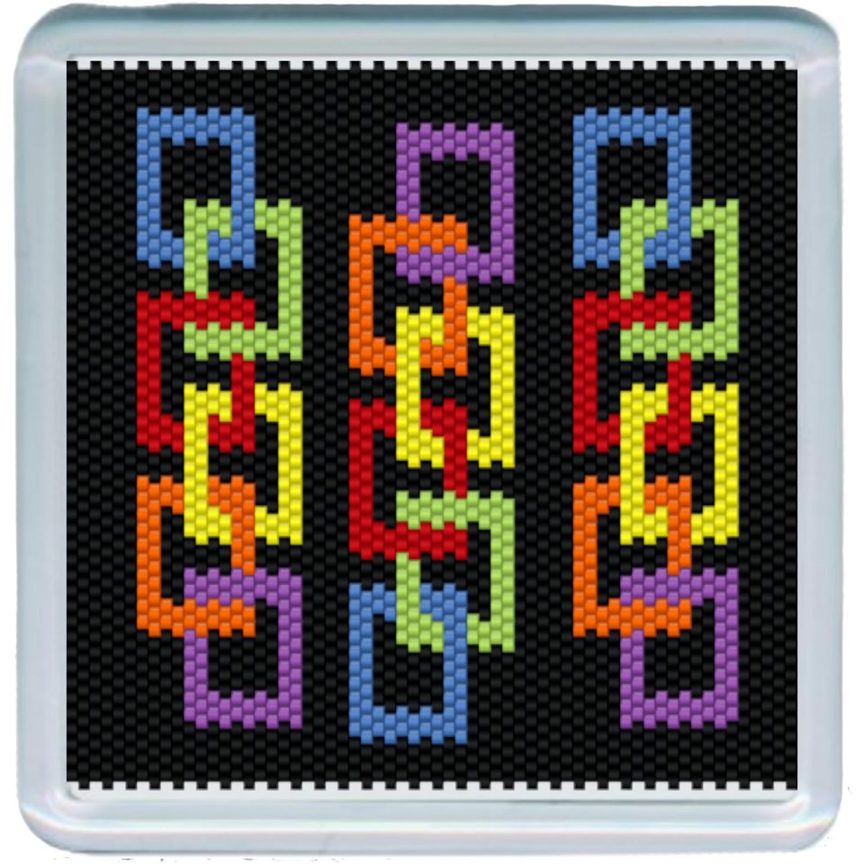 THE BOHO SET: Peyote Stitch Beaded Coaster Pattern by Bead with Bugs
