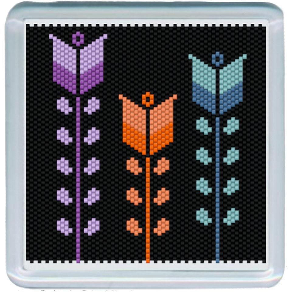 THE BOHO SET: Peyote Stitch Beaded Coaster Pattern by Bead with Bugs