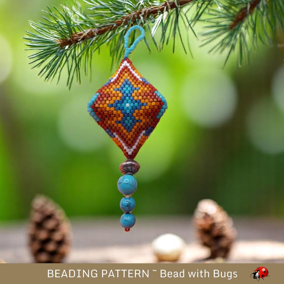 POD Beaded Pattern - Advanced Peyote Stitch in Southwestern Style
