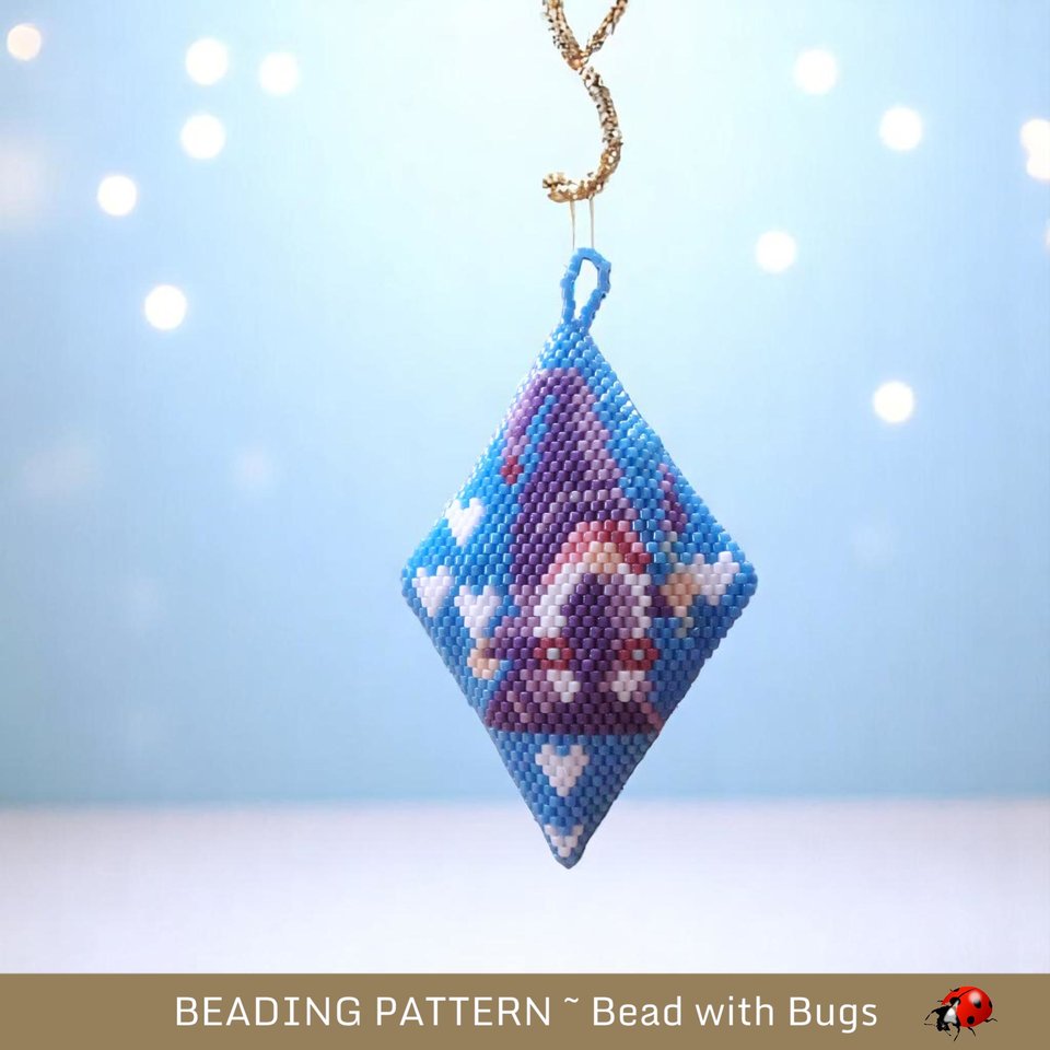 Lavender the Gnome: 3D Peyote Stitch Pod Pattern