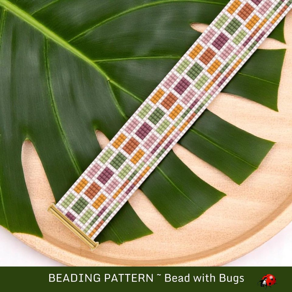 Loom Beaded Bracelet Pattern by Bead with Bugs, CHANGING SEASONS, PDF
