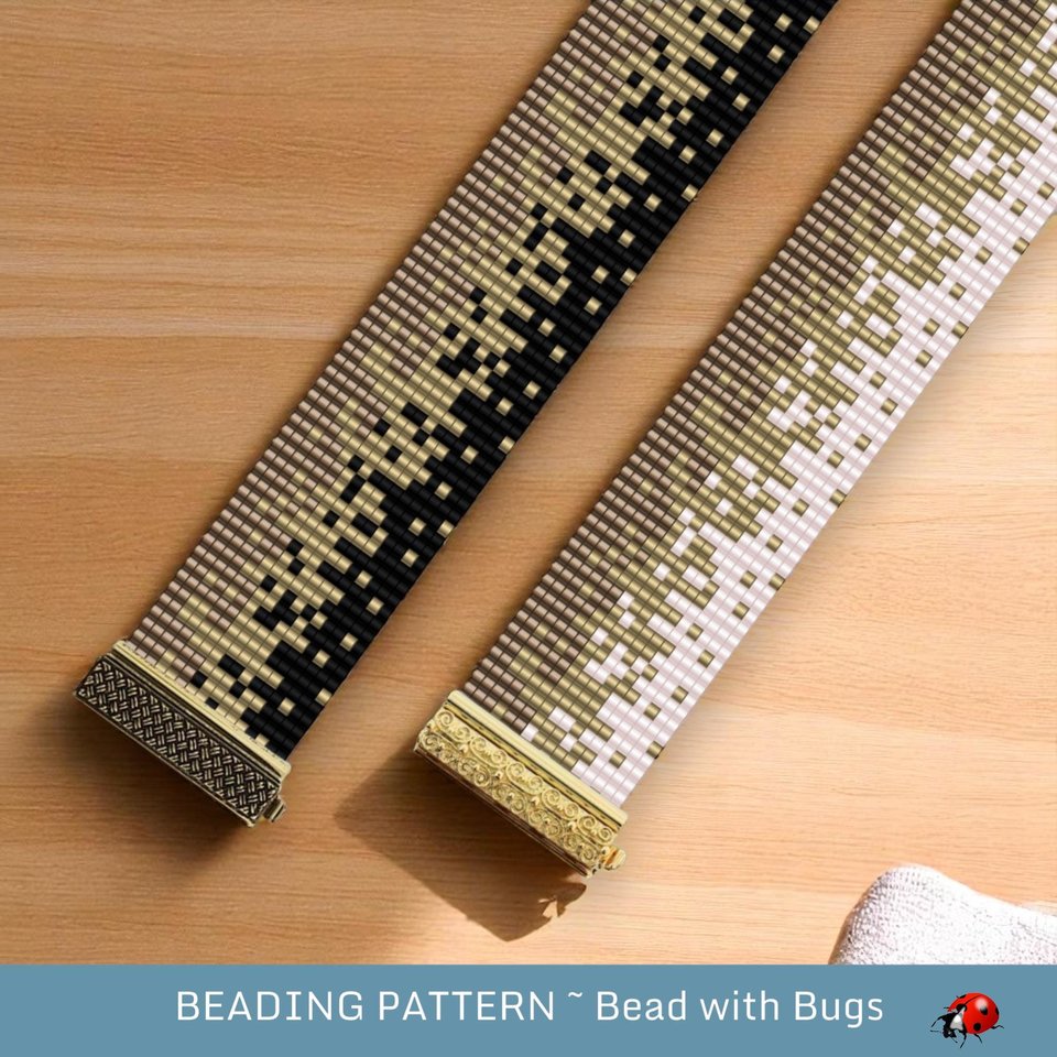 Loom Beaded Bracelet Pattern by Bead with Bugs, PARTICLES OF METAL, pdf