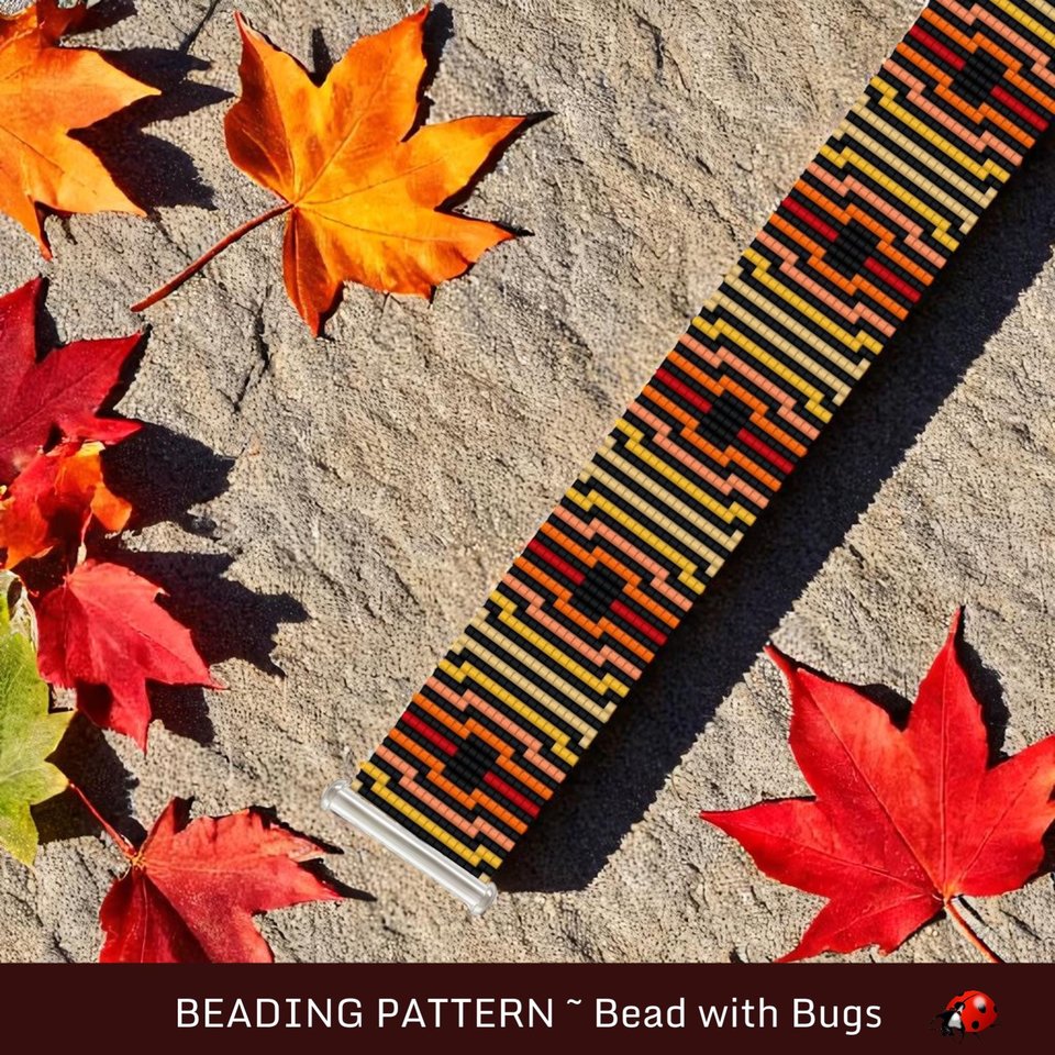 Loom Beaded Bracelet Pattern by Bead with Bugs, OCTAVIA, PDF