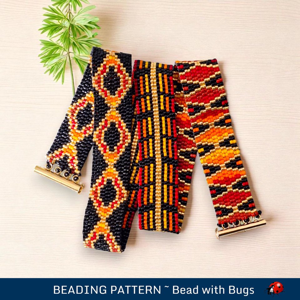 2 Drop Peyote Stitch Bracelet Pattern, SEPTEMBER MORN, PDF download