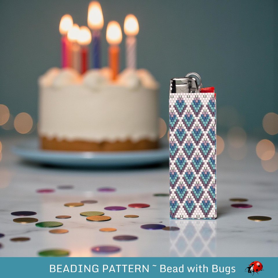 Peyote Stitch Beaded Lighter Cover, ANENOME by Bead with Bugs