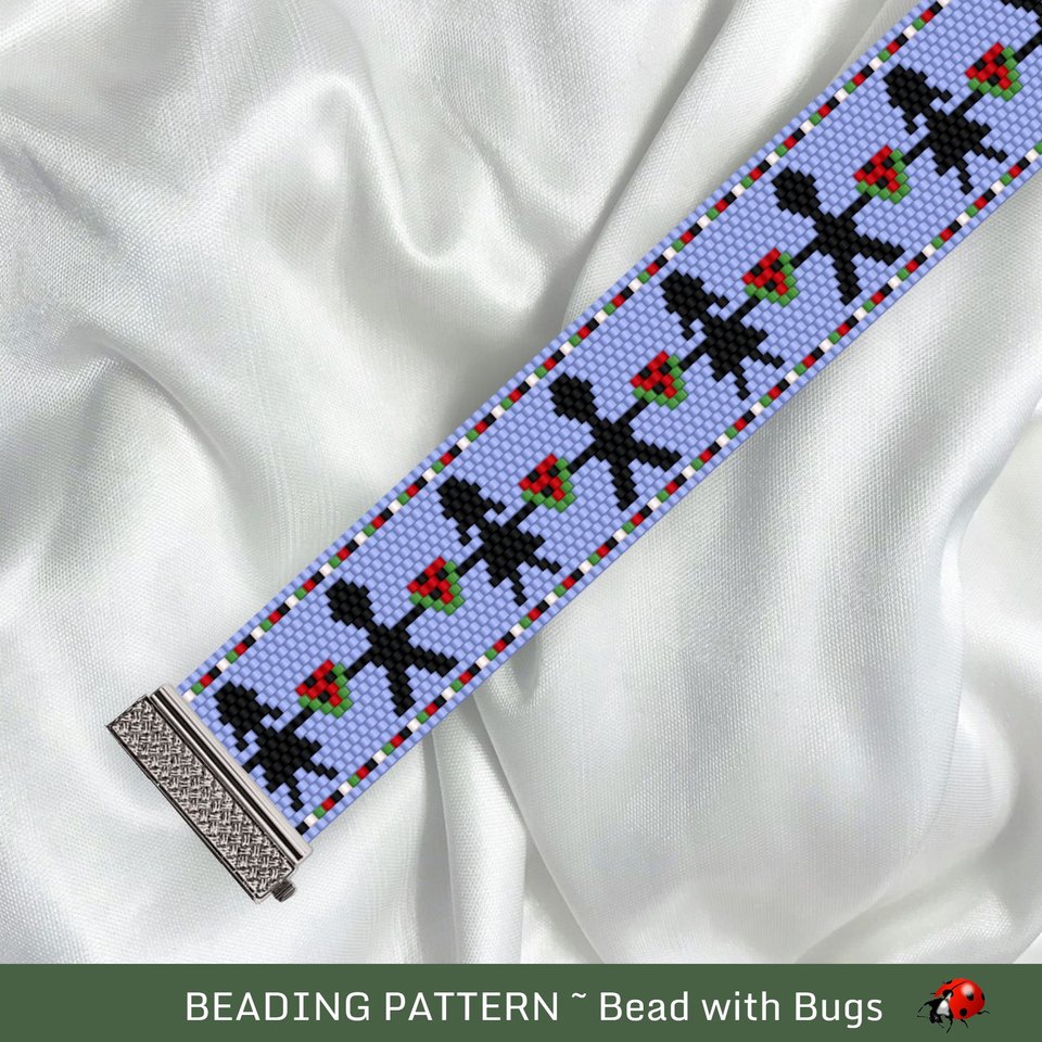 FOR THE CHILDREN- Palestine, Peyote Stitch beaded bracelet pattern.