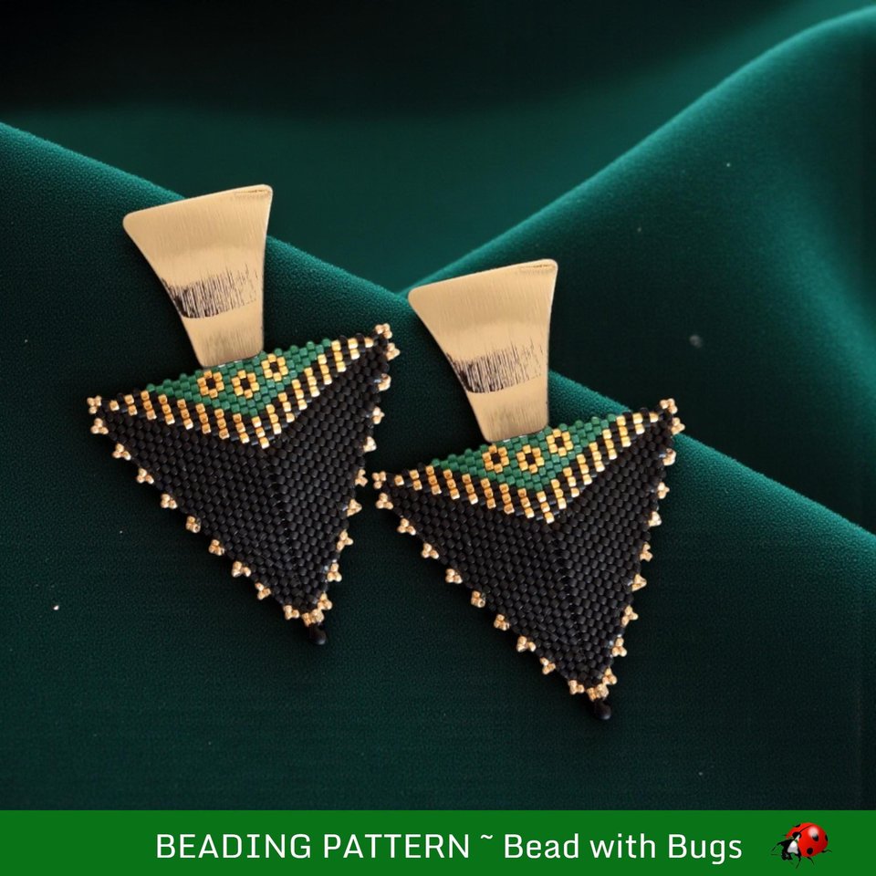 CLASSIC LINES : 3D Peyote Stitch Beading Pattern by Bead with Bugs