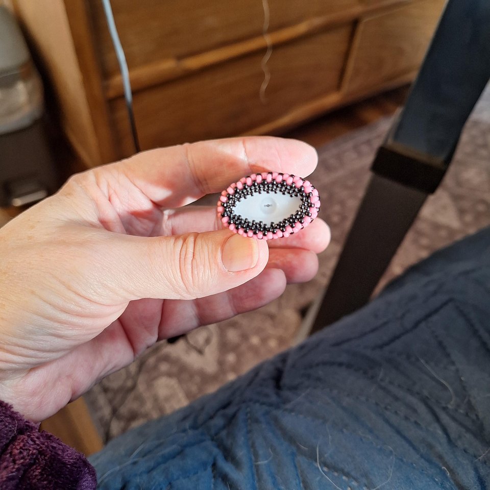 Tubular Peyote Stitch Beaded Lighter Cover using Seed Beads, STRIPES