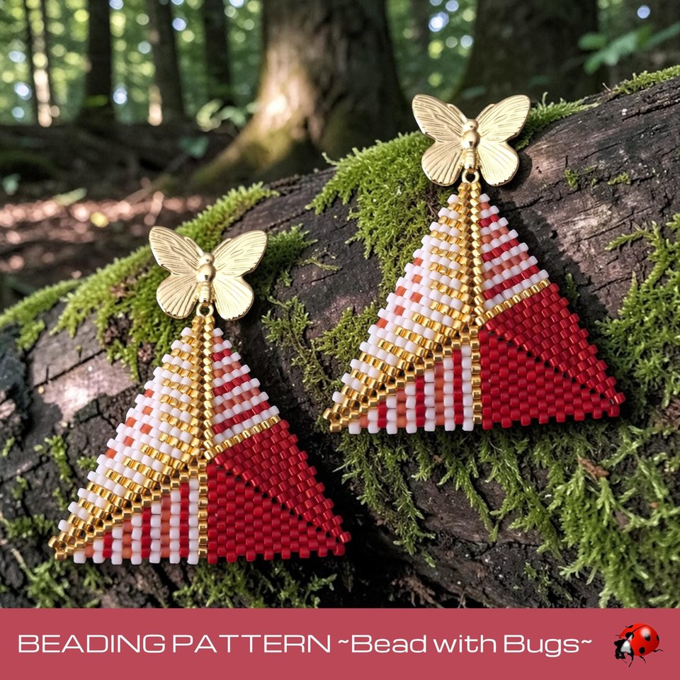 SUMMER WAVE : 3D Peyote Stitch Beading Pattern by Bead with Bugs