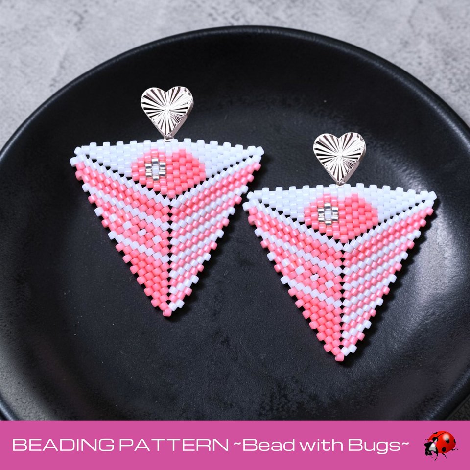 MY HEART : 3D Peyote Stitch Beading Pattern by Bead with Bugs