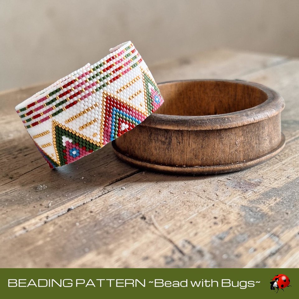 Peyote Stitch Beaded Bracelet Pattern, BLOCK BUSTER