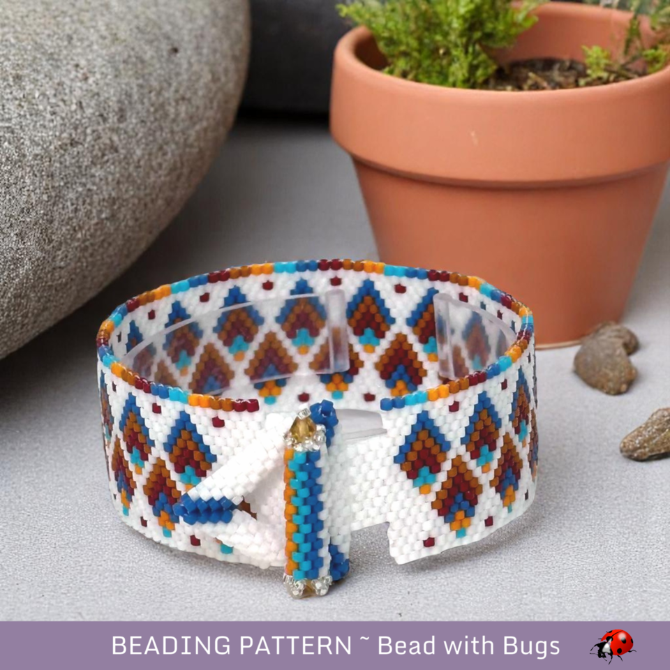 FOUR SEASONS:  A Peyote Stitch Beaded Bracelet Pattern by Bead with Bugs
