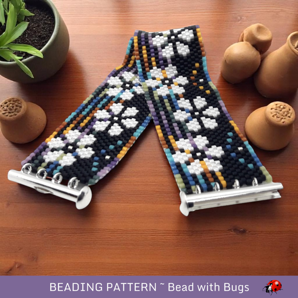 GOOD TO GROW: A Peyote Stitch Beaded Bracelet Pattern by Bead with Bugs
