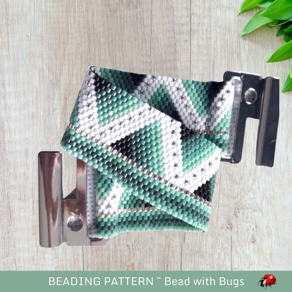 THE ABYSS: A Peyote Stitch Beaded Bracelet Pattern by Bead with Bugs