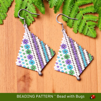 APRIL SHOWERS: Peyote Stitch Beading Pattern by Bead with Bugs