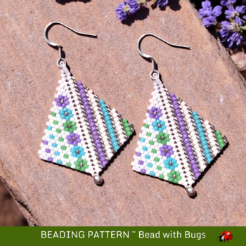APRIL SHOWERS: Peyote Stitch Beading Pattern by Bead with Bugs