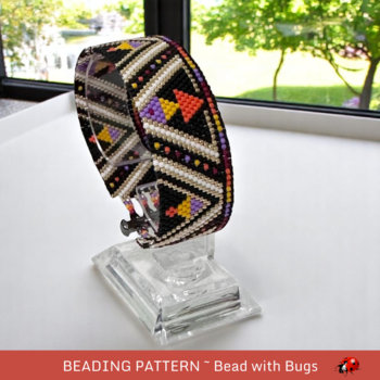 BOLDLY BEAUTIFUL: A Peyote Stitch Beaded Bracelet Pattern by Bead with Bugs