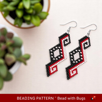 THE BOULEVARD:  Brick Stitch Beaded Earrings Pattern by Bead with Bugs