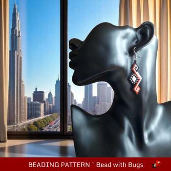 THE BOULEVARD:  Brick Stitch Beaded Earrings Pattern by Bead with Bugs