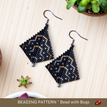 BRONZE MIX: Peyote Stitch Beading Pattern by Bead with Bugs
