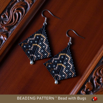 BRONZE MIX: Peyote Stitch Beading Pattern by Bead with Bugs