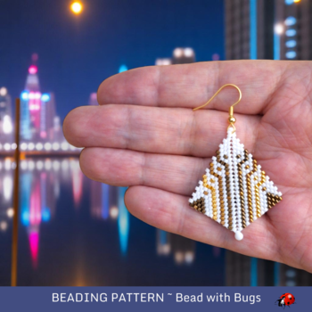 BRONZE GOLD: Peyote Stitch Beading Pattern by Bead with Bugs