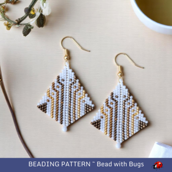 BRONZE GOLD: Peyote Stitch Beading Pattern by Bead with Bugs