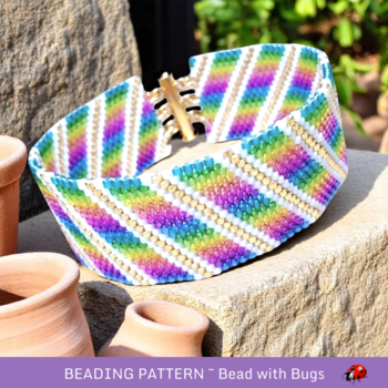 CANDY SHOP: A Peyote Stitch Beaded Bracelet Pattern by Bead with Bugs