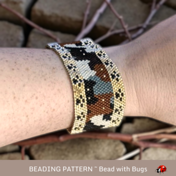 CAT CROWD:  A Peyote Stitch Beaded Bracelet Pattern by Bead with Bugs