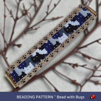 CAT CROWD: A Peyote Stitch Beaded Bracelet Pattern by Bead with Bugs