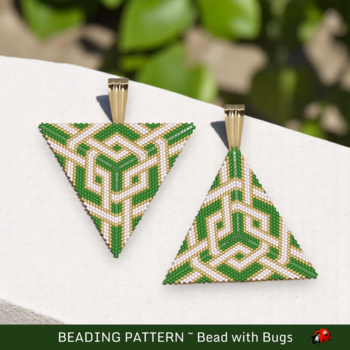 CELTIC KNOT: 3D Beaded Peyote Pendant Pattern by Bead with Bugs