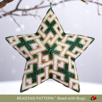 CELTIC KNOT: 3D Beaded Peyote Star Pattern by Bead with Bugs