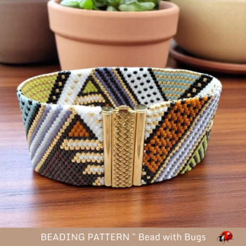 OCTOBER TOO: A Peyote Stitch Beaded Bracelet Pattern by Bead with Bugs