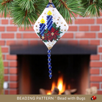 CHRISTMAS CANDLES: 3D Peyote Stitch Beaded Pod Pattern by Bead with Bugs