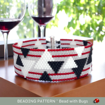 CLASSIC ANGLES:  A Peyote Stitch Beaded Bracelet Pattern by Bead with Bugs