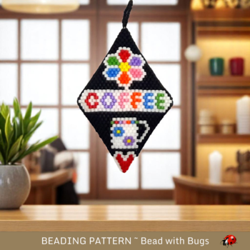 COFFEE: 3D Peyote Stitch Beaded Pod Pattern by Bead with Bugs